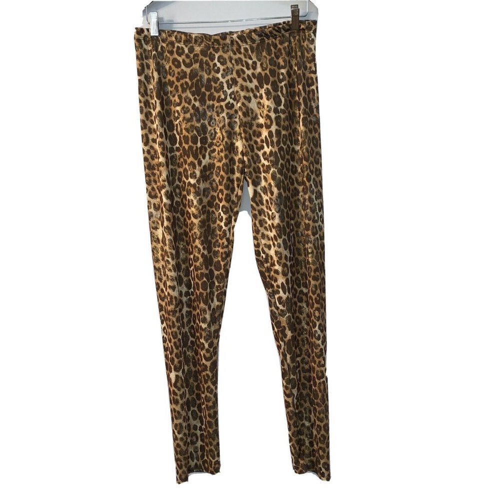 Womens Zenobia Size 3XL Pants Sheer Leopard Print Travel Stretch